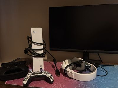 Xbox Series S Console with Dell Monitor, 2 Controllers, and Headset - Gaming Bundle