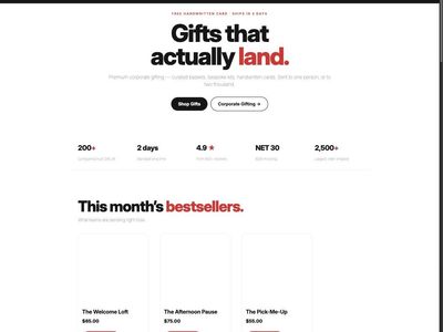 Gift Loft — Corporate Gifting Store | 17 Commercial Landing Pages, 24 SKUs, NET 30 Invoicing