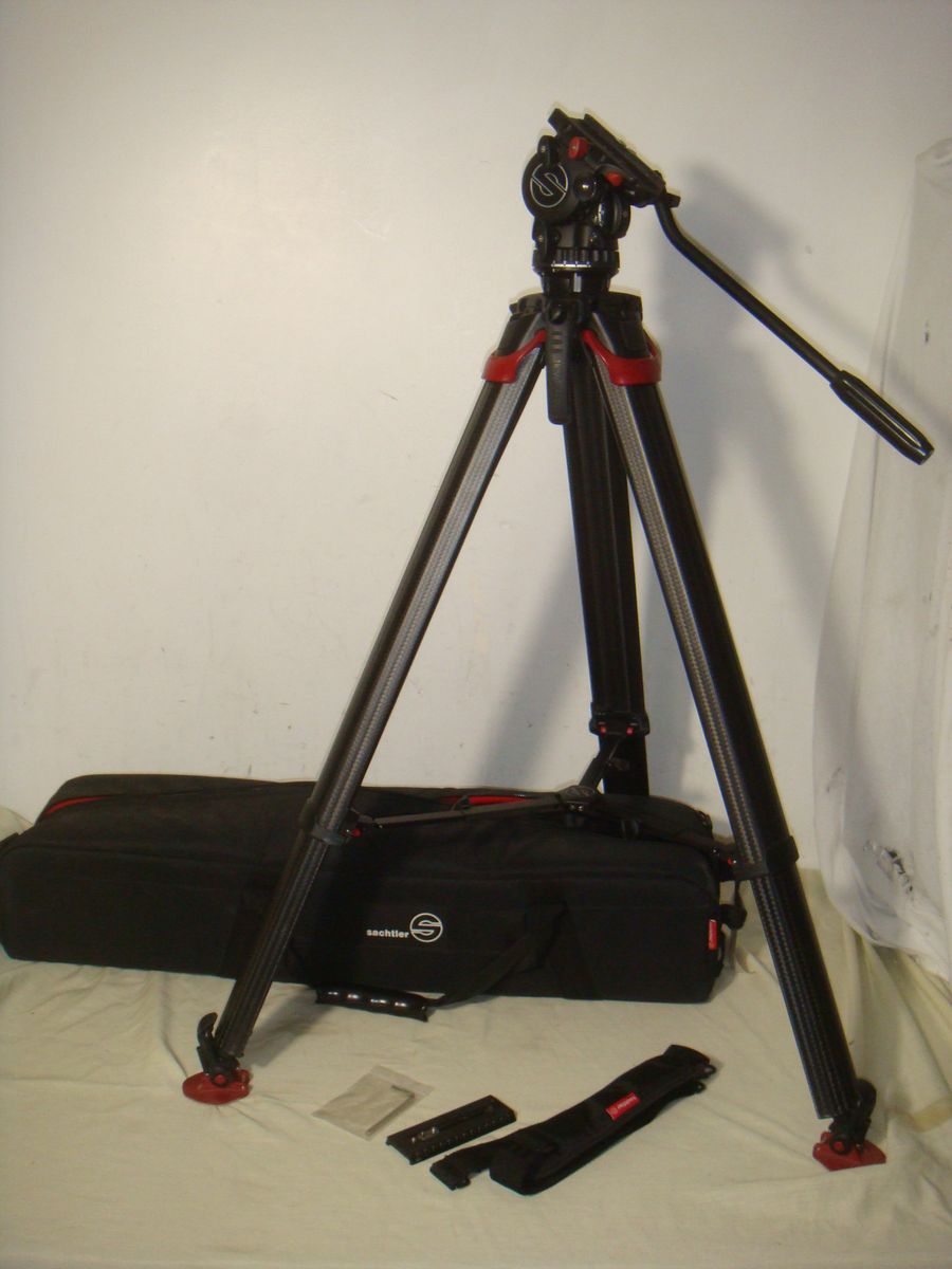 SACHTLER S2064S-FTMS ACTIV6 FLOWTECH75 MS CARBON FIBER TRIPOD SYSTEM WITH FLUID HEAD & SPREADER