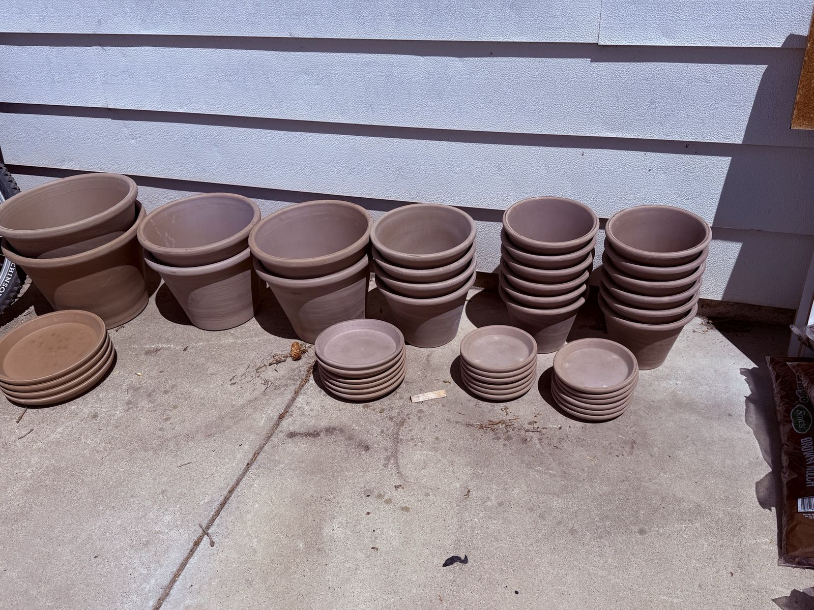 New Terracotta Planters W/Saucer multiple size