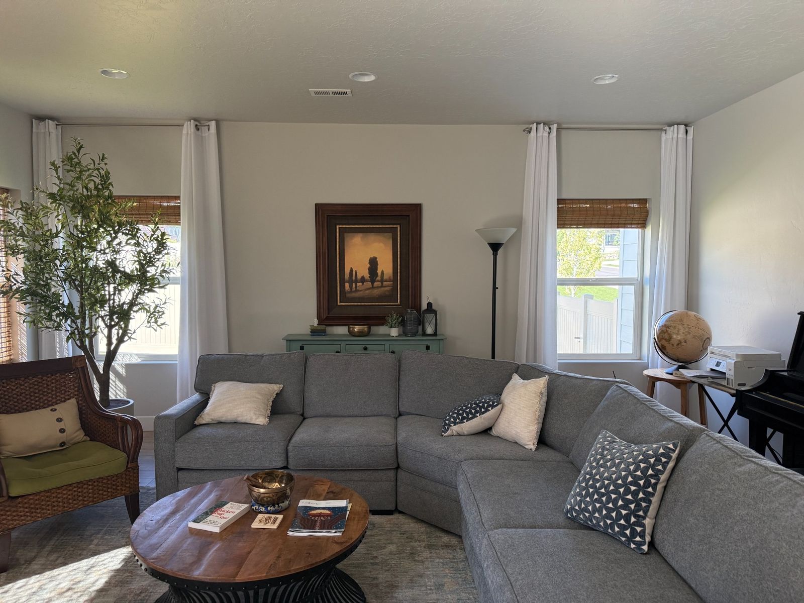 4 White Curtain Panels – Extra Long – $20 for All