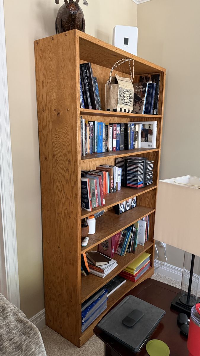 Oak Bookcase - 6-Shelf (84x48x14)
