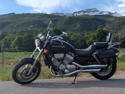 Honda Magna 750 Cruiser Motorcycle - Black with Saddlebags