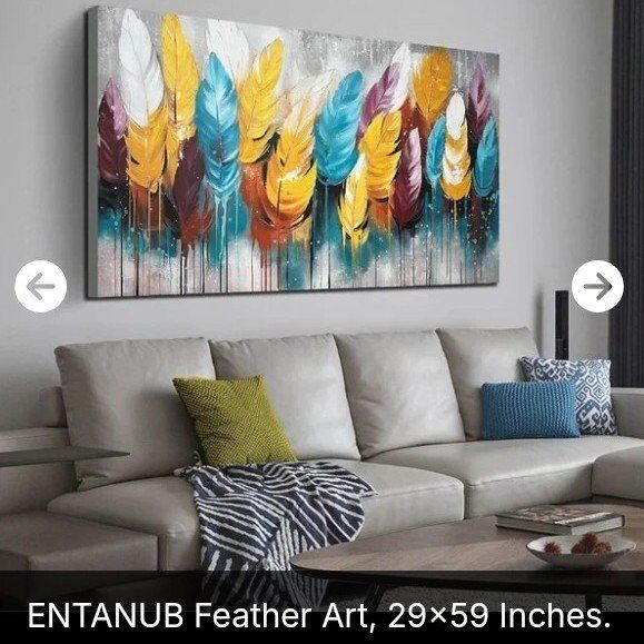 Hand Painted Wall Art 29" x 59" (NEW)