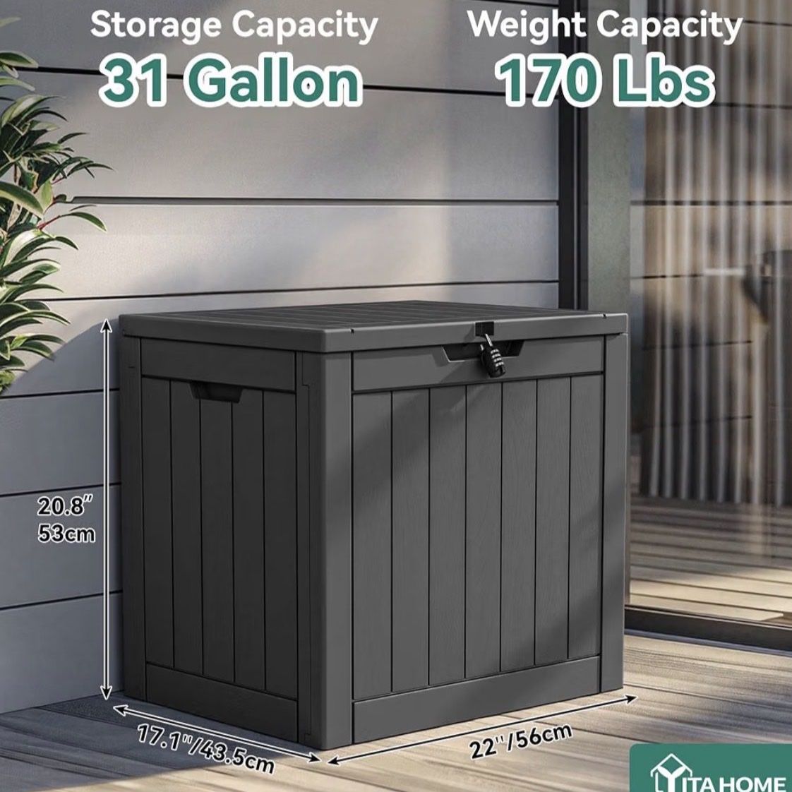 Two 30 gallon storage boxes
