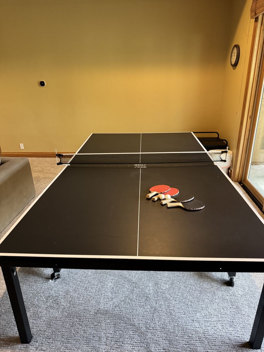 STIGA Ping Pong Table with Net, Paddles, and Balls