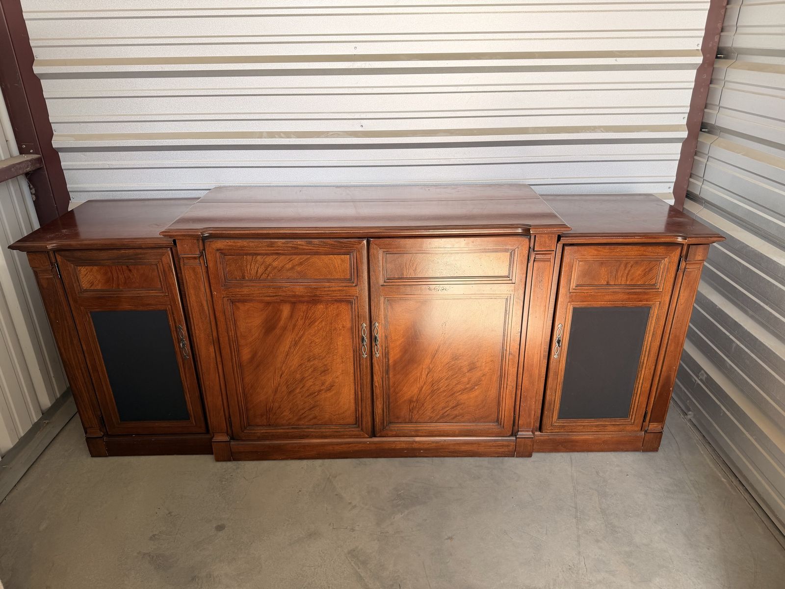 Large Wooden TV Lift Cabinet Media Console with Pop-Up Mechanism - Works Great!