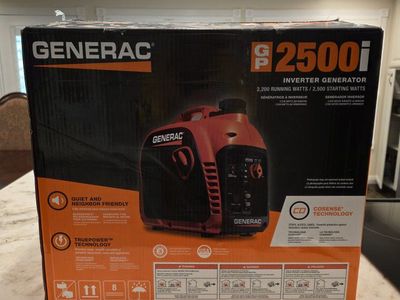 Generac GP2500i 2500W Inverter Generator, TruePower Technology, CO-SENSE
