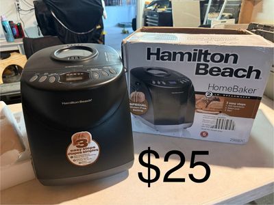 Hamilton Beach HomeBaker 2LB Breadmaker with Gluten-Free Setting, Black