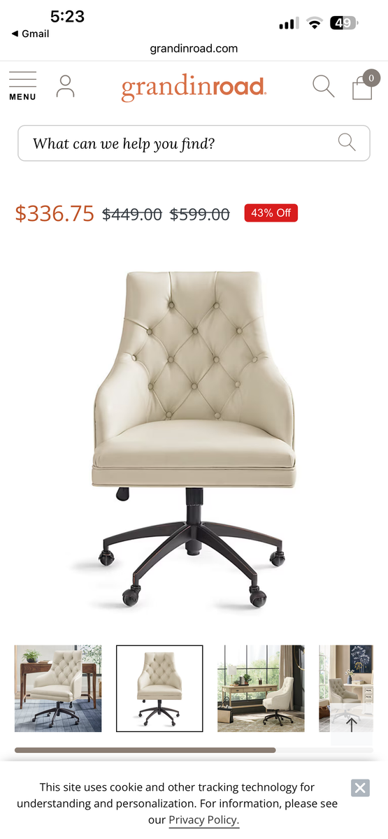 Brand New Desk Chair from Grandin Road