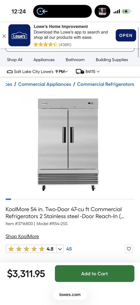 Koolmore Commercial fridge