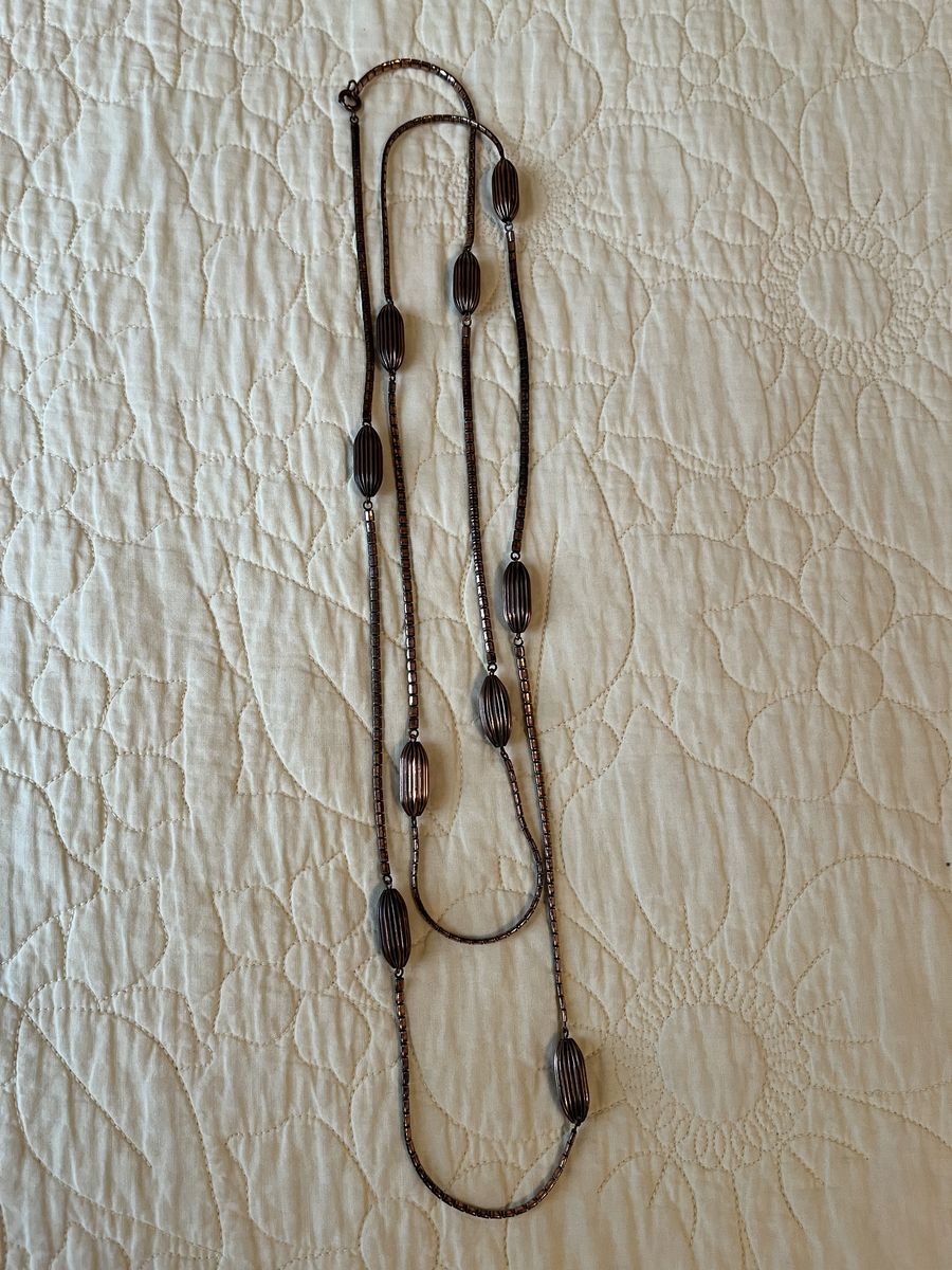 1950's-1960's Long Copper Strand Necklace - Vintage