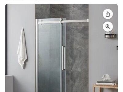 Frameless 60” Sliding Shower Door
