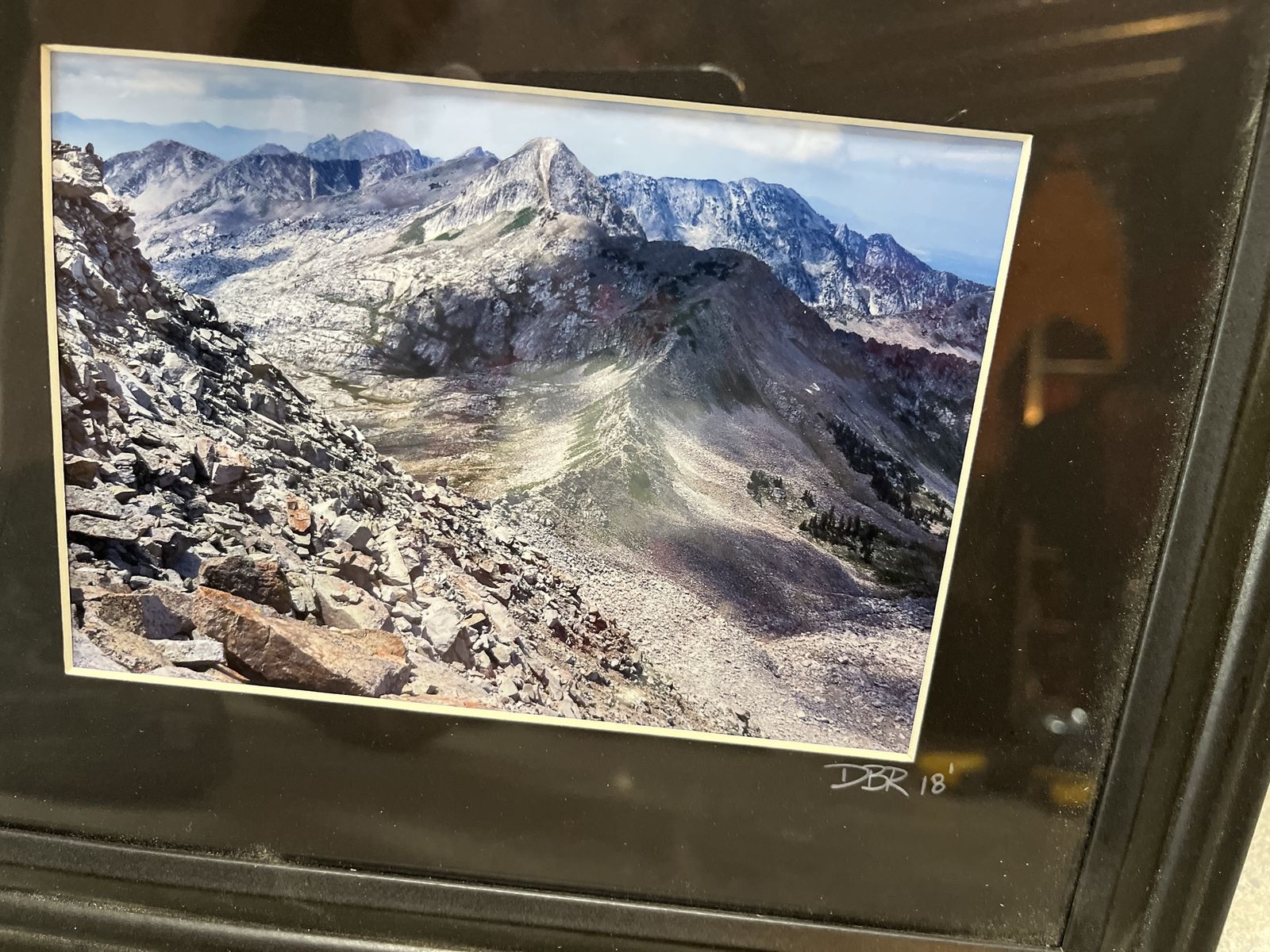 Framed Mountain Landscape Photograph - Signed 'DBR 18'