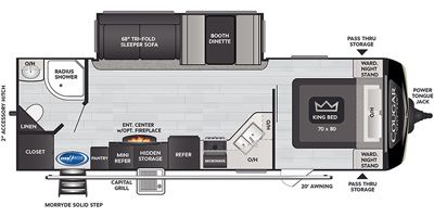 2021 Cougar 26RBSWE Travel Trailer - 29'11" Length, Sleeps 6, Climate Guard Protection, Solar