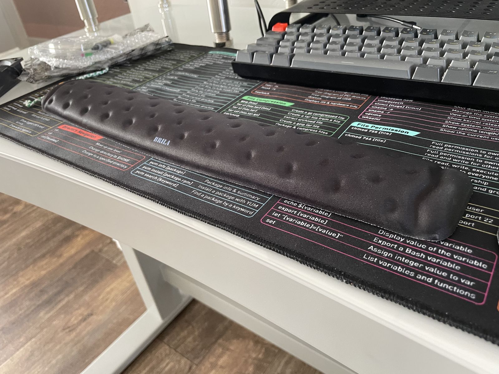 Memory foam wrist and mouse rest