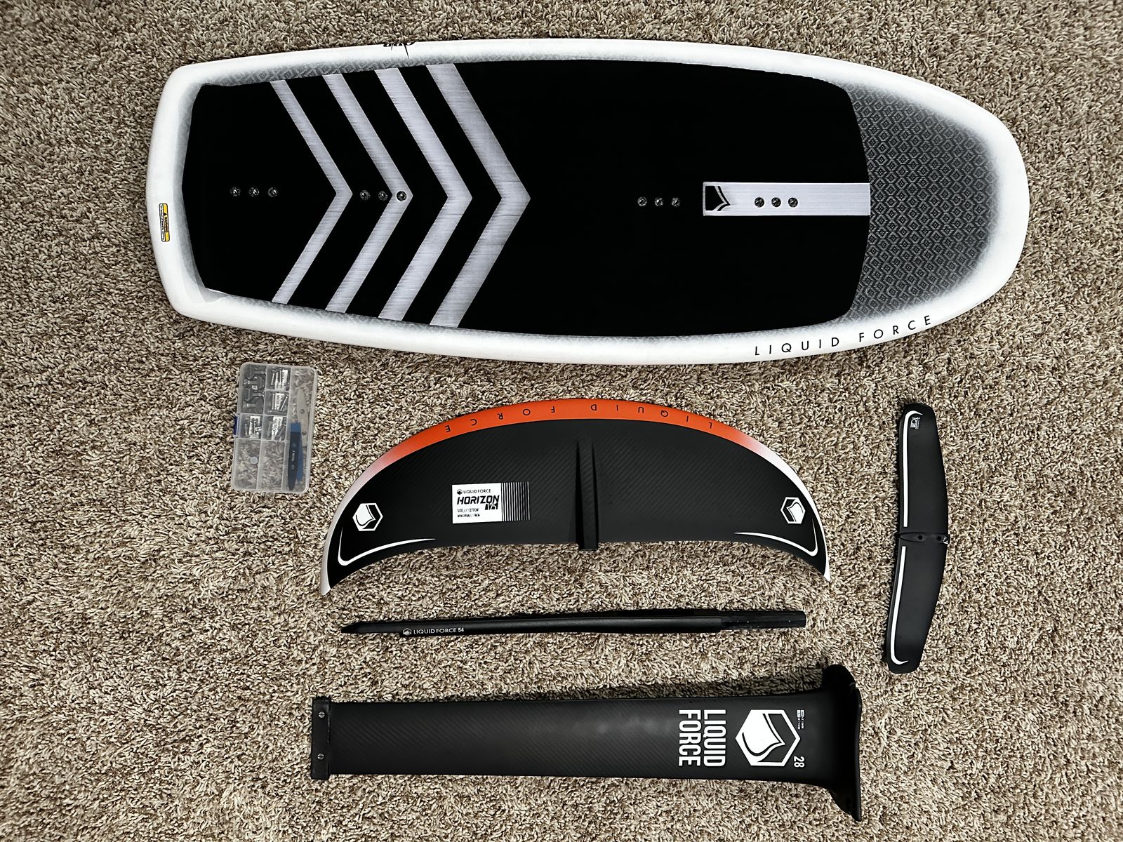 Liquid Force Orb Wake Foil Board + Horizon 125 Carbon Foil Setup - Excellent Condition
