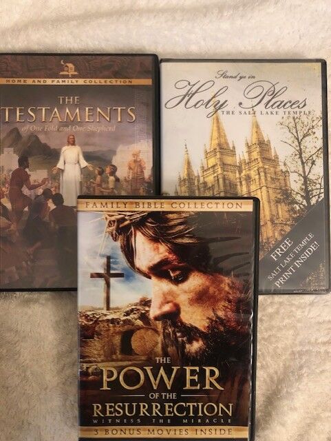 3 Religious DVDs, temple, testaments and movies