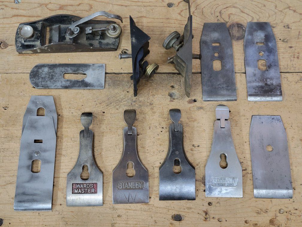 Vintage Hand Plane Parts Lot: Corsair, Wards Master, and Stanley for Restoration