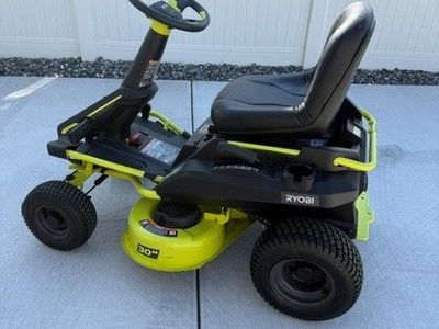 RYOBI RM300E 48V Brushless 30 inch Battery Electric Rear Engine Riding Mower with Cover