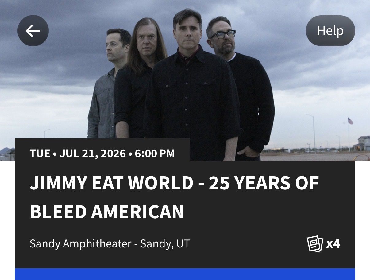 Jimmy Eat World 7/21 - 2 tickets