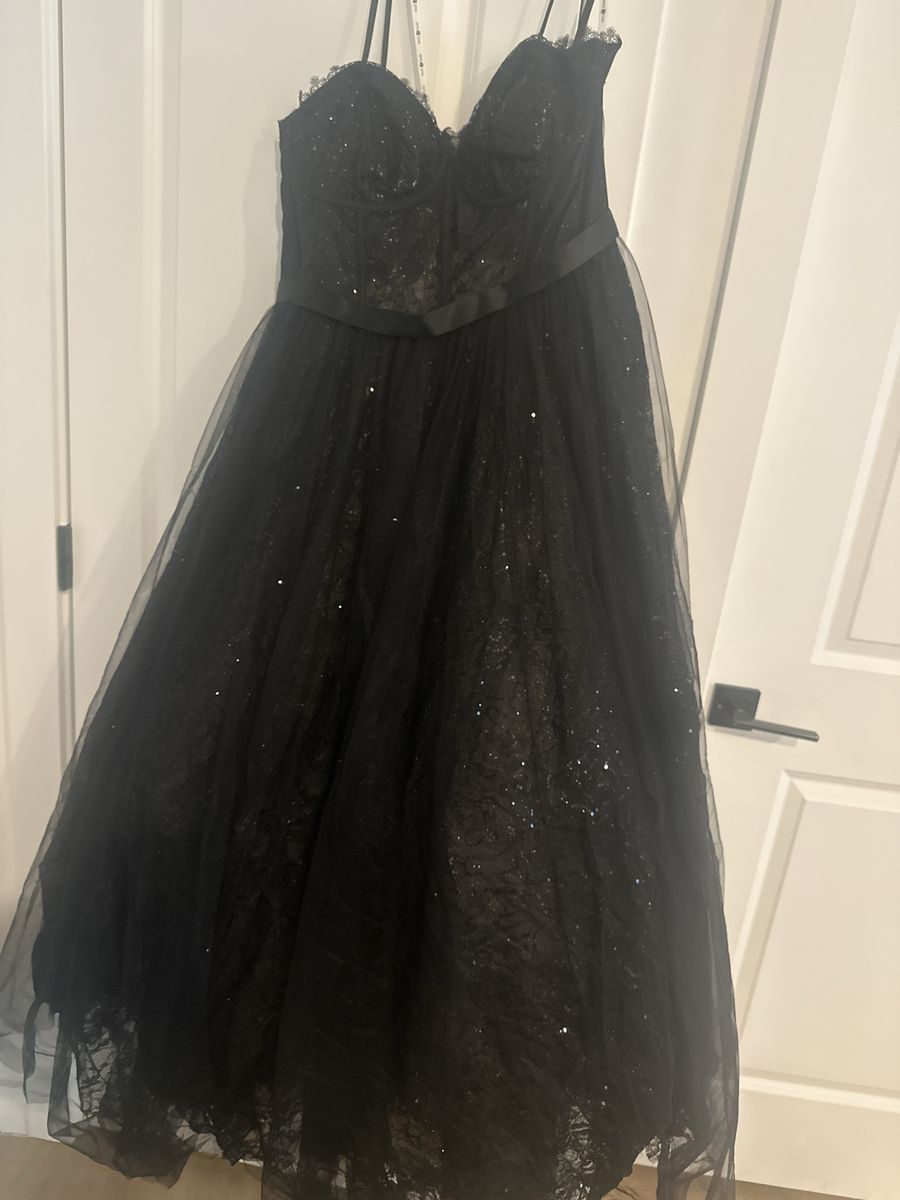 David's Bridal Black Formal Homecoming Dress Size 18