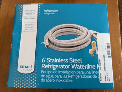 Smart Choice 6' Stainless Steel Refrigerator Waterline Kit - NSF-61 & SWDA Compliant