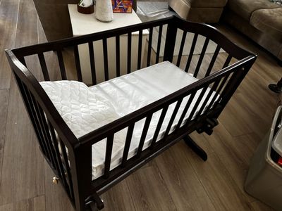 Classic Wood Baby Cradle
