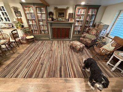 Large 9’ x 15’ Handmade Wool Rug – Beautiful Earth Tones