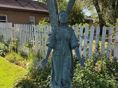 6 foot+ Tall Bronze Angel Statue, $6,500