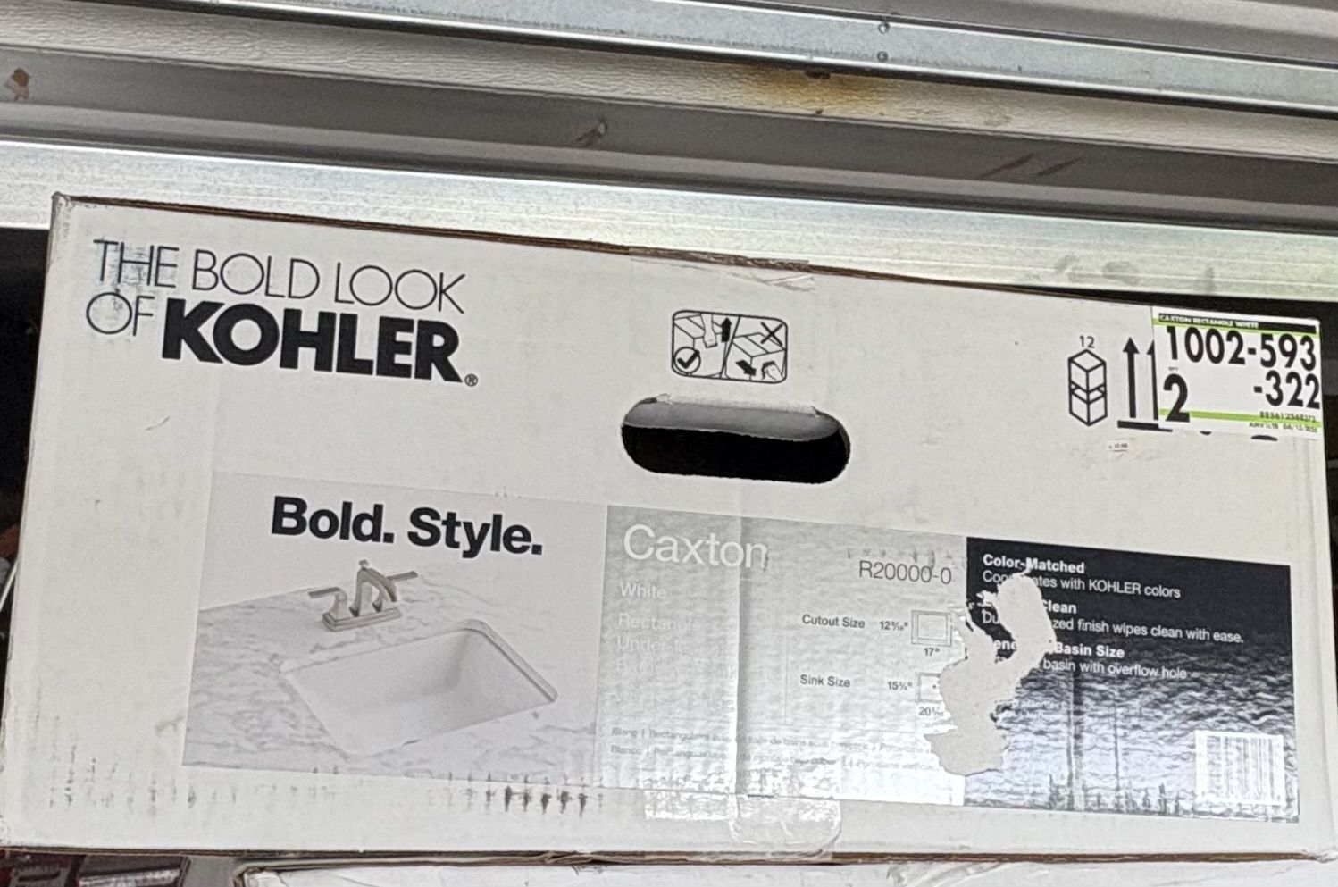 NEW White KOHLER Caxton Rectangular Undermount Bathroom Sink