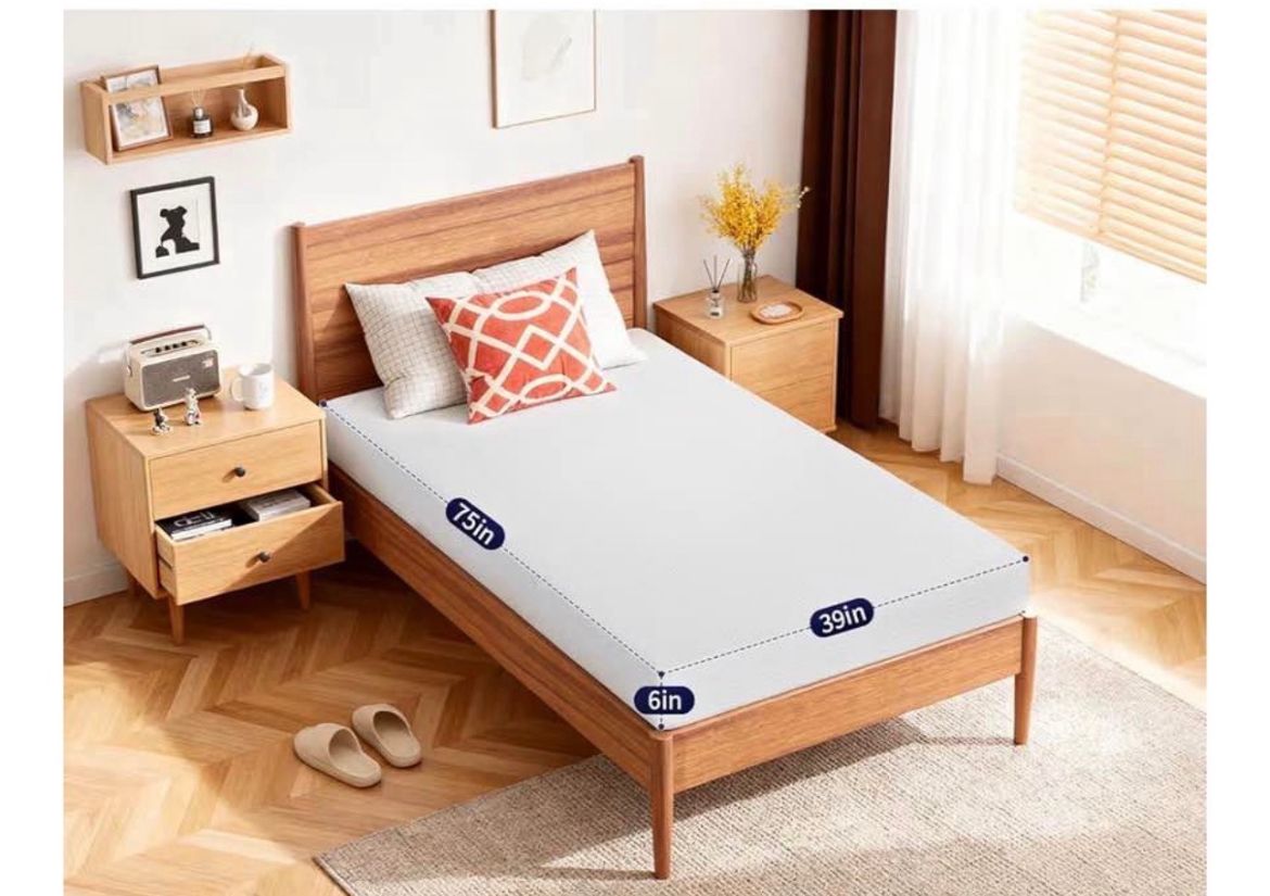 6” twin size memory foam mattress
