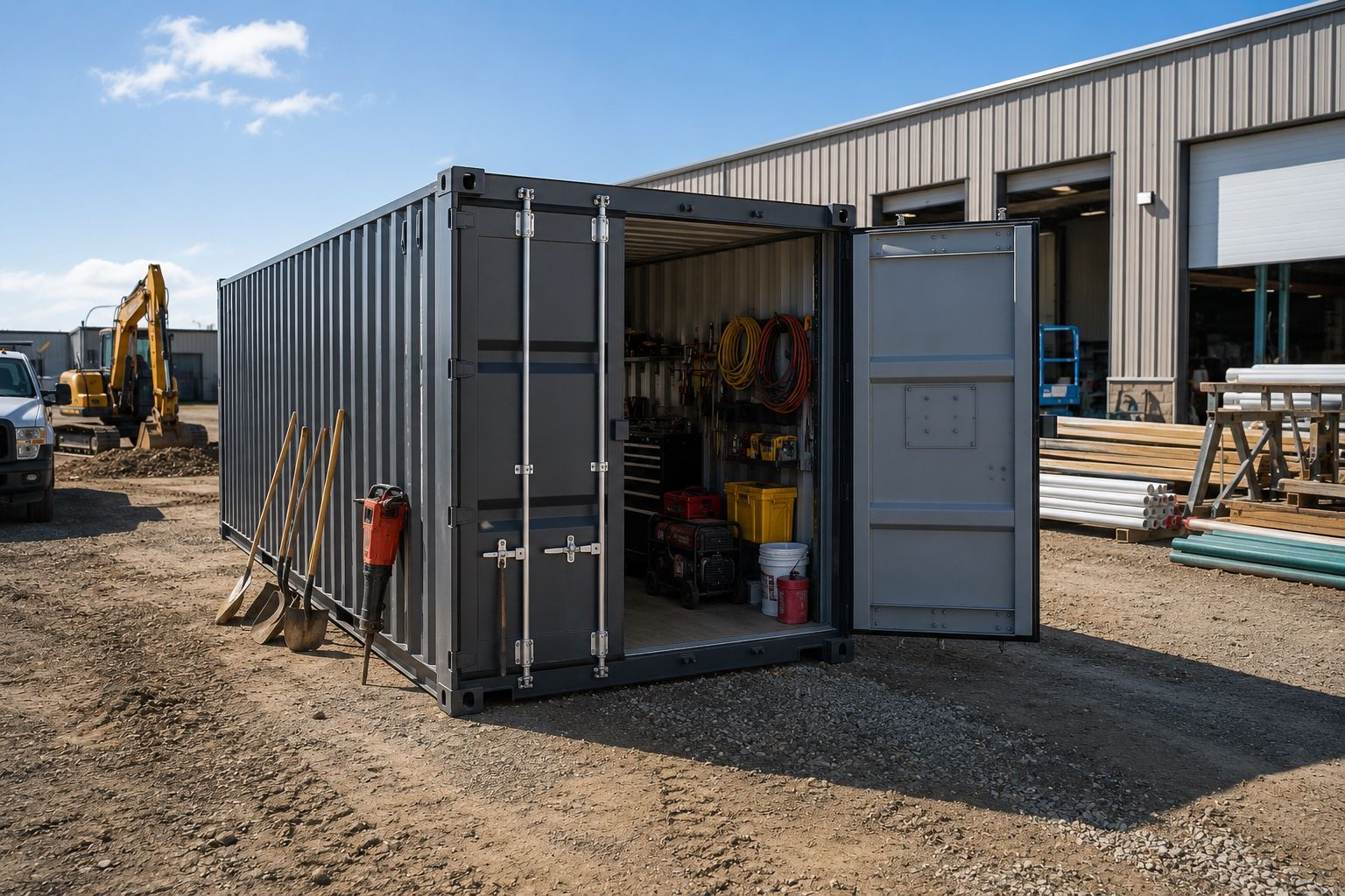 40’ High Cube Shipping Container | Contractor Storage | One Trip Container