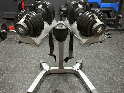 Nautilus Adjustable Dumbbells With Stand 5-52.5lbs