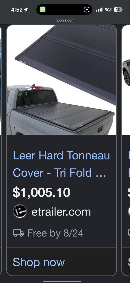 Ford F150 5.5 bed Leer bedcover 