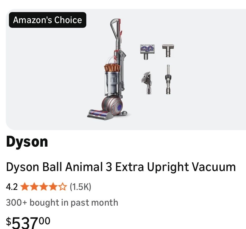 Dyson Ball Animal 3 Extra Upright Vacuum with Pet Attachments