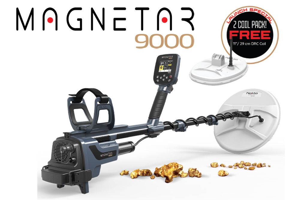 New Nokta Magnetar 9000 Metal Detector - Gold Detector w/ 2 Coils & Free Training