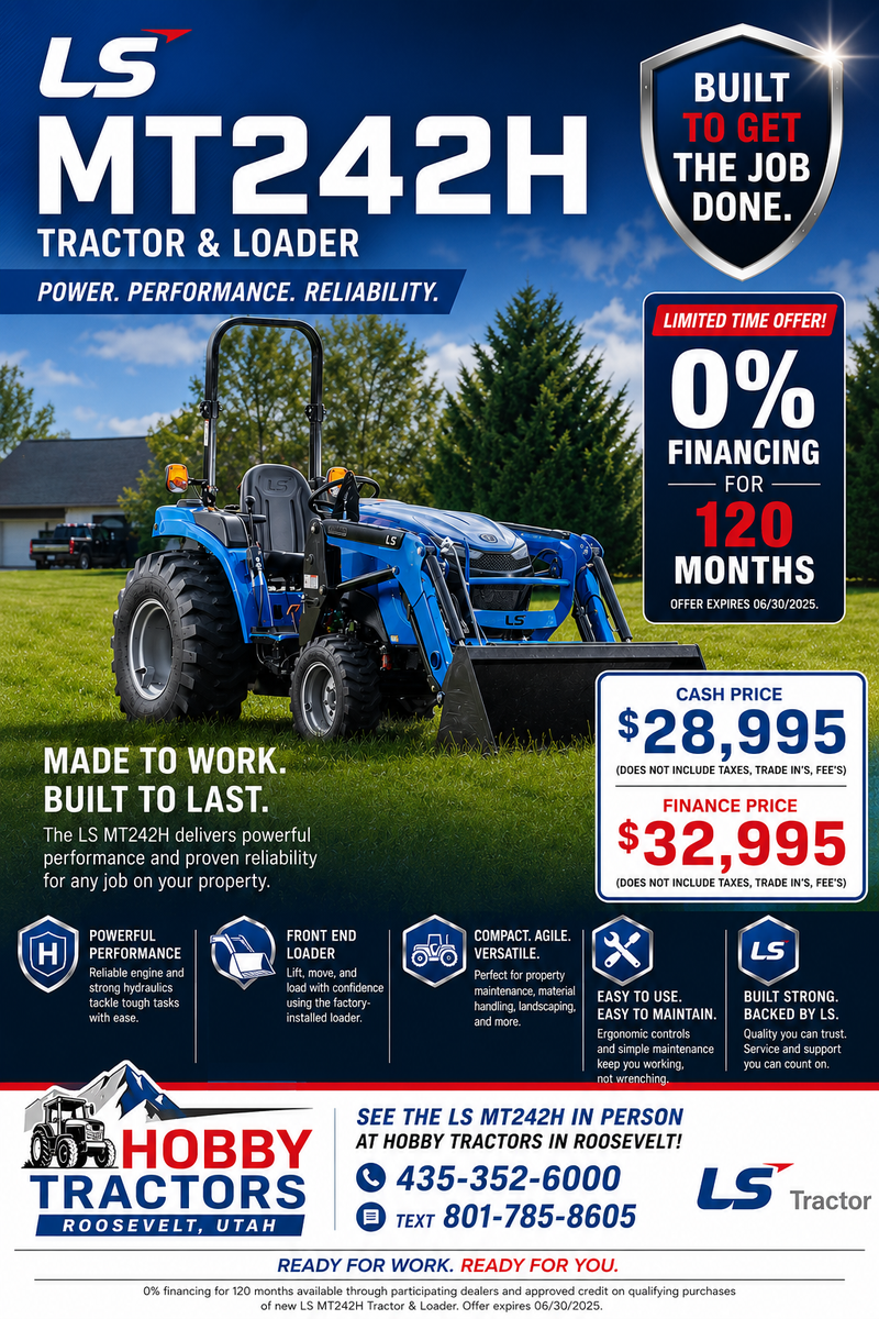  NEW LS MT242 Tractor + Loader (ROPS) – Built to Work!
