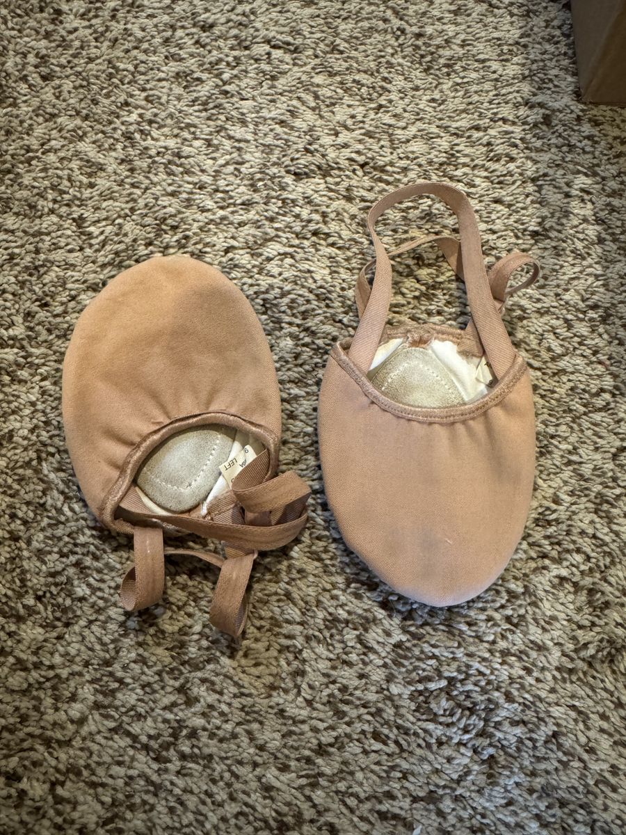 Used Angelo Luzio Dance Shoes Split Sole Ballet Slippers Pink Size L81