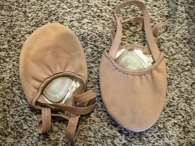 Used Angelo Luzio Dance Shoes Split Sole Ballet Slippers Pink Size L81