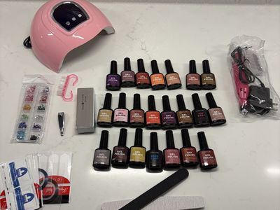 Gel Nail Polish Kit UV Light and Drill (New)