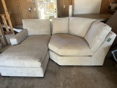 Sectional Couch Sofa with Chaise Lounge Light Beige Microfiber Fabric and much more