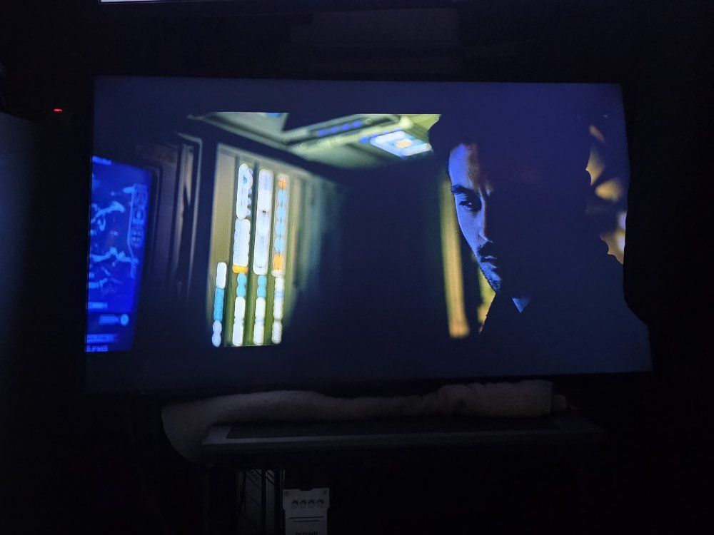 42 in TV and 2 monitors 32 " 27 "
