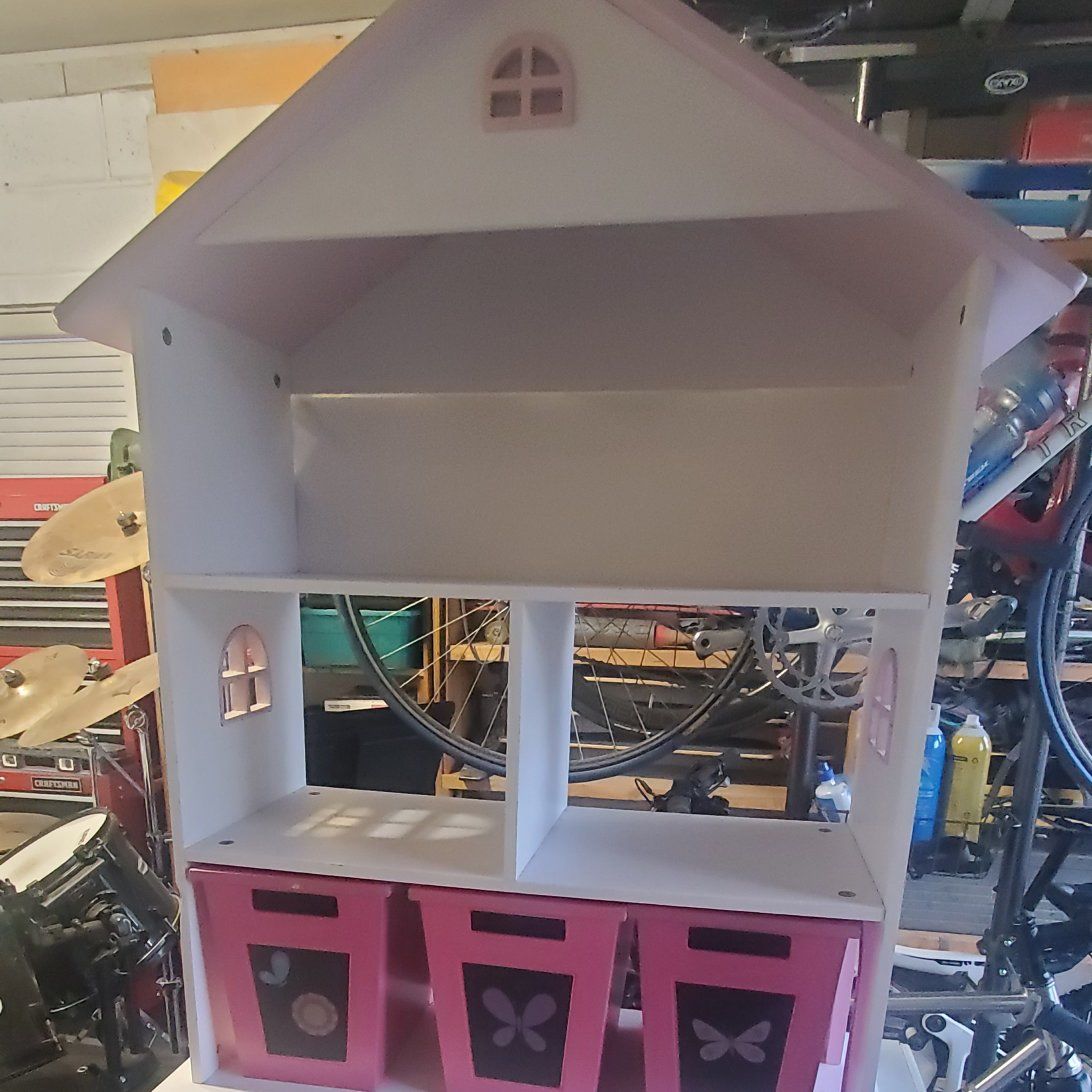 Cute dollhouse bookshelf and storage