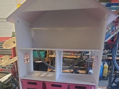 Cute dollhouse bookshelf and storage
