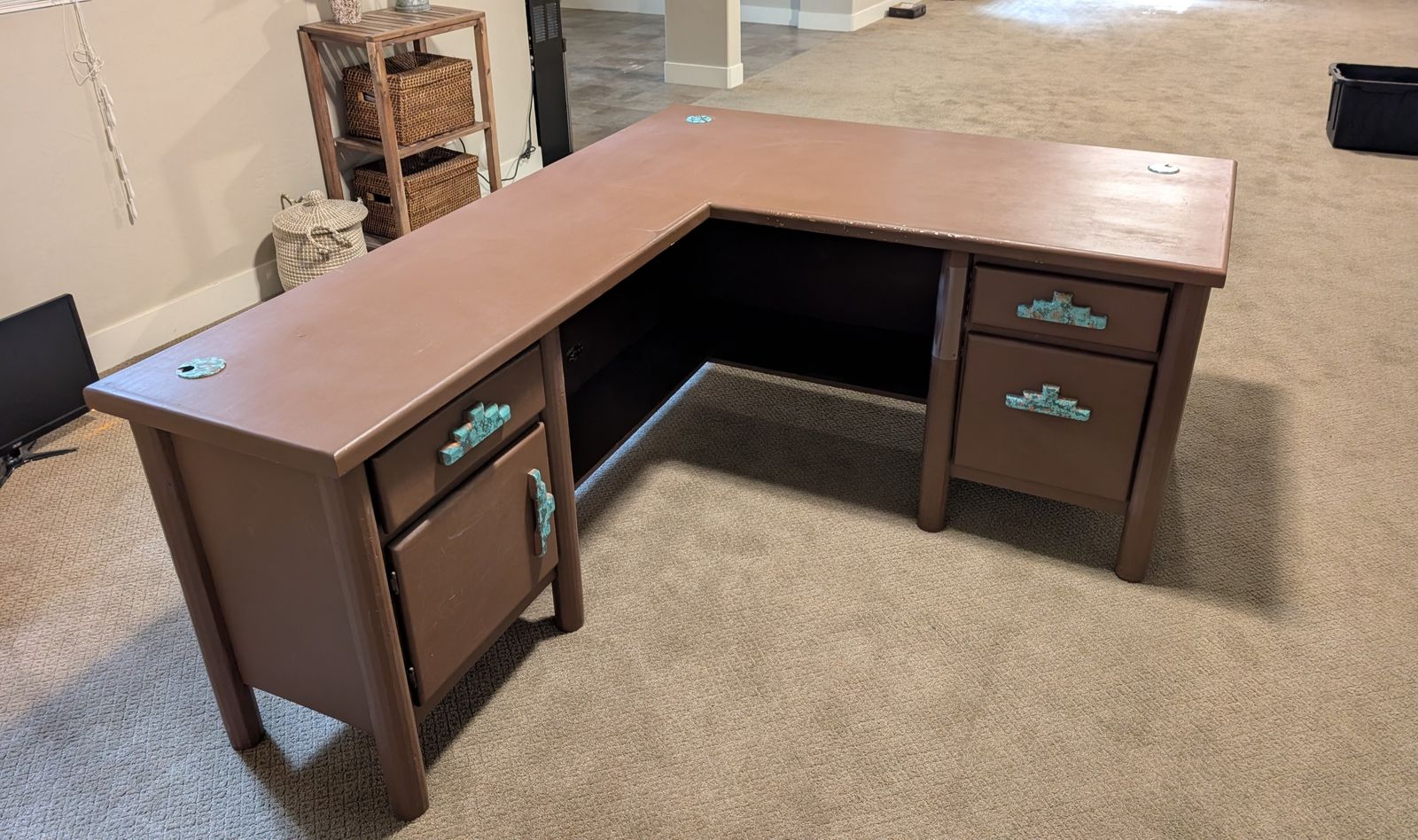 Custom Lodgepole Pine Computer Desk