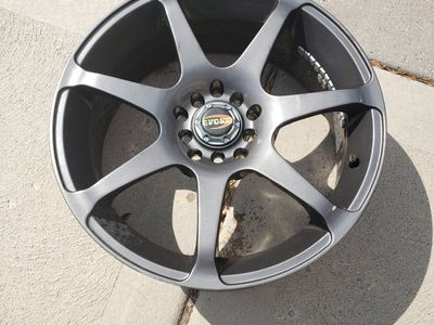 Set of 4 Evoke Gunmetal Gray 7-Spoke Alloy Wheels