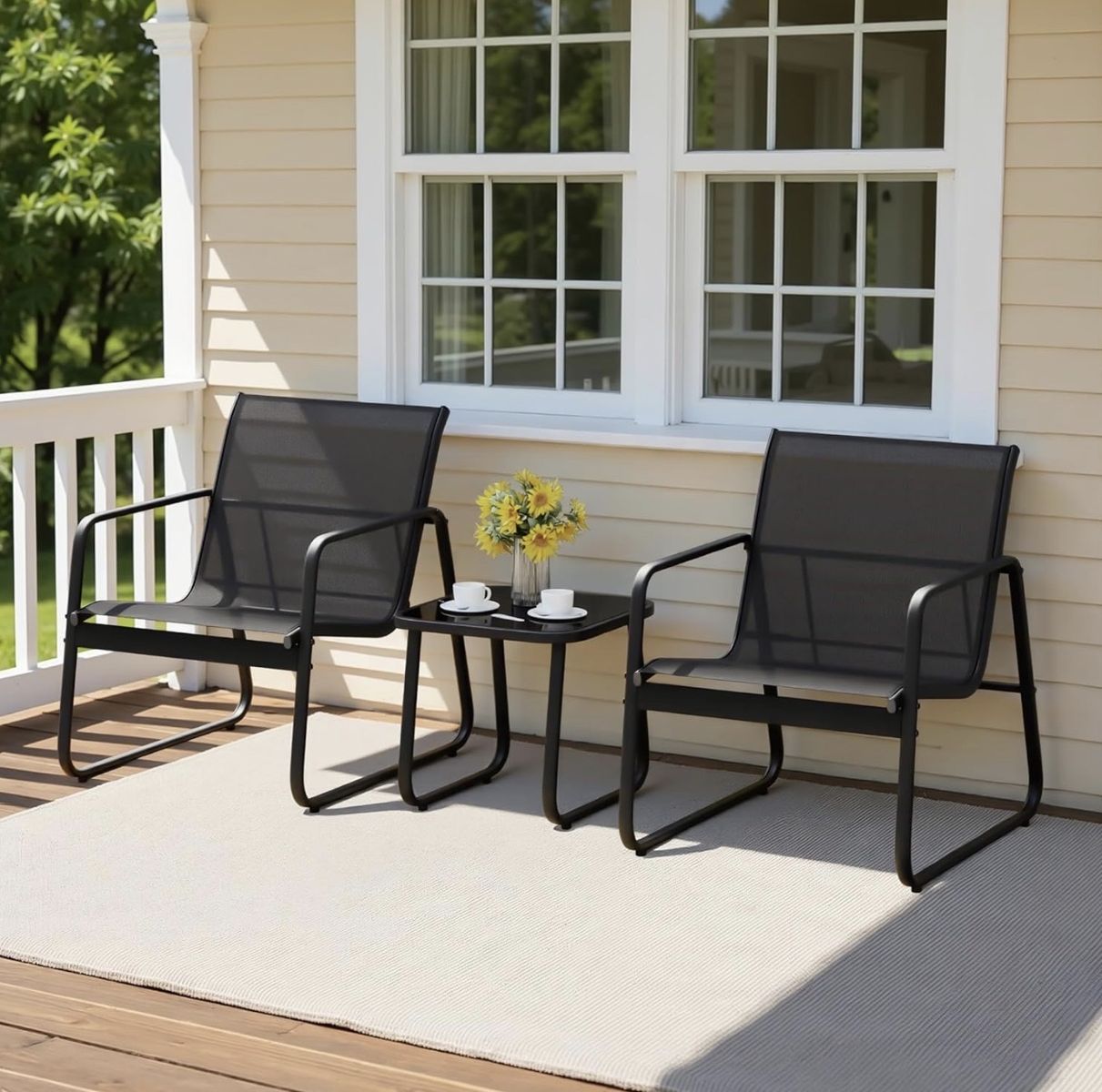 OUTDOOR BISTRO SET — 2 CHAIRS + TABLE - Patio Set - Brand New in Box