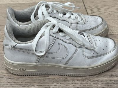 Nike Air Force 1 Low White Sneakers - Youth Size 4Y
