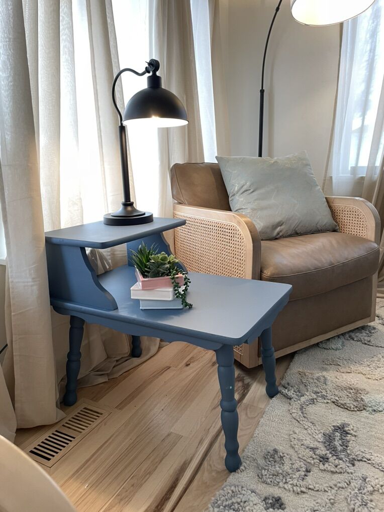 Retro Powder Blue Side Table